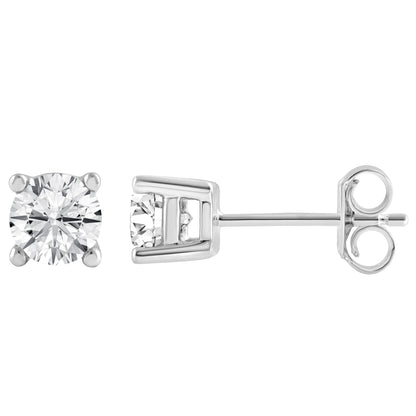 Ashley Stewart 1 Carat Lab Grown Sterling Silver And Yellow Gold Plated Silver Diamon White