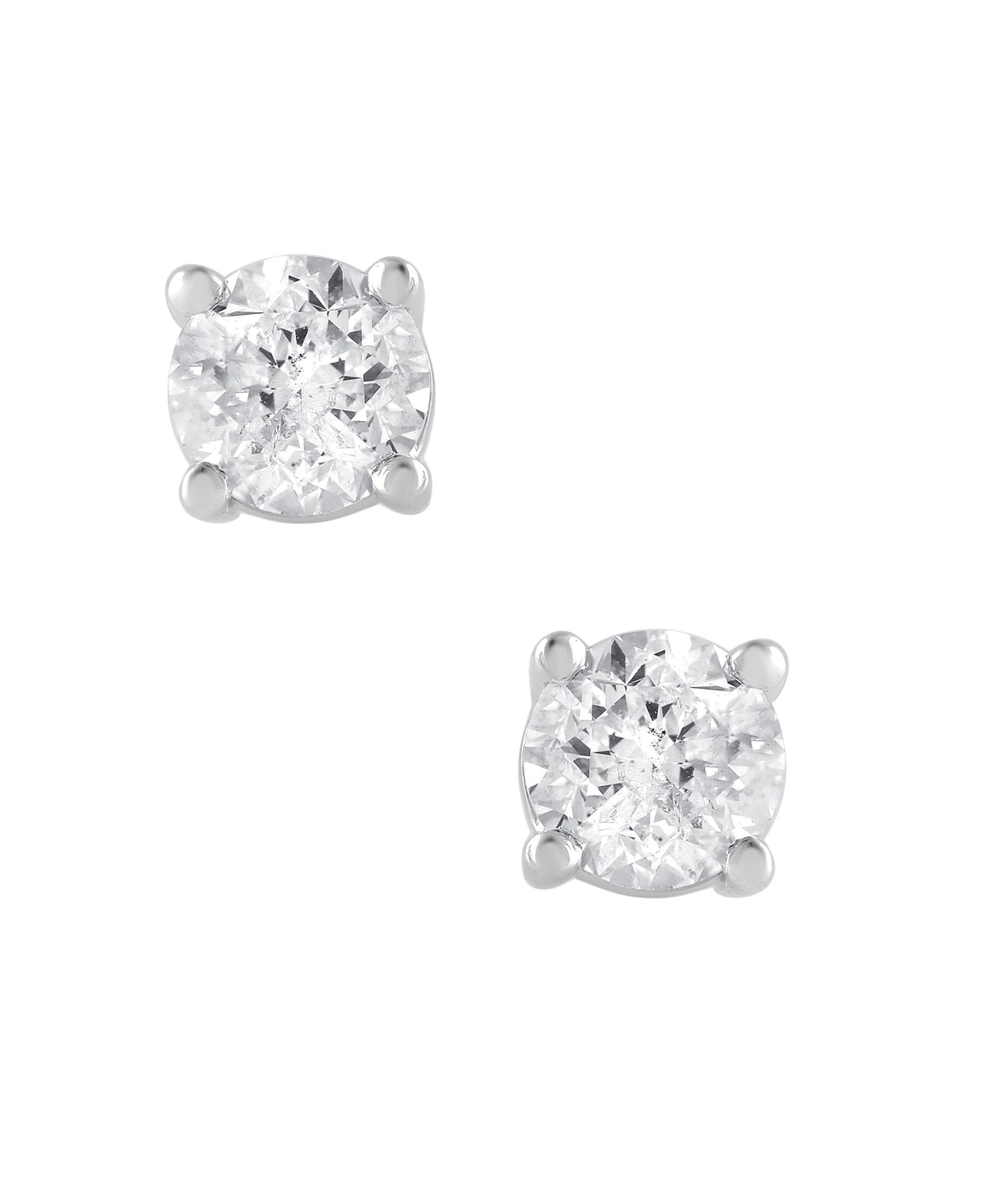 Ashley Stewart 1 Carat Lab Grown Sterling Silver And Yellow Gold Plated Silver Diamon White