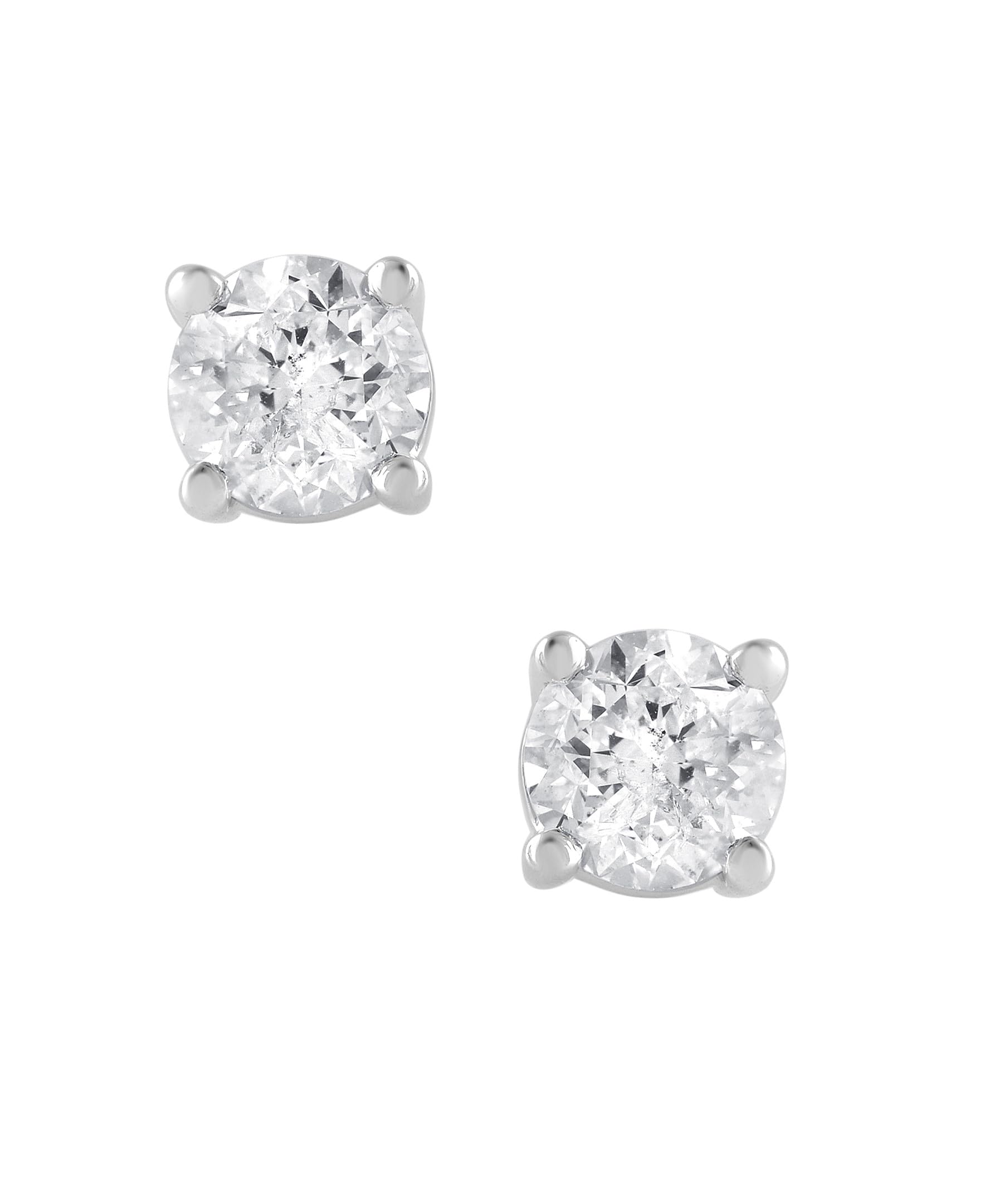 Ashley Stewart 1 Carat Lab Grown Sterling Silver And Yellow Gold Plated Silver Diamon White