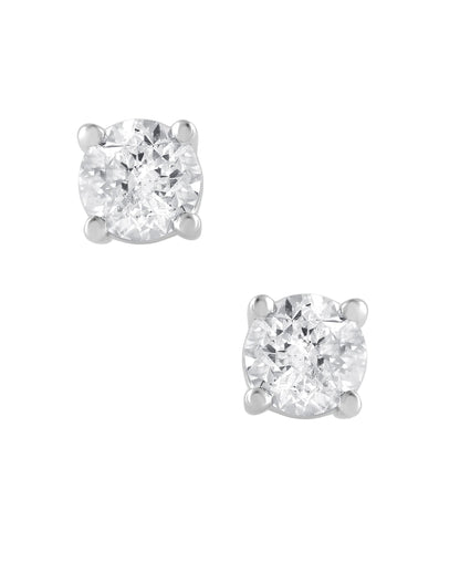 Ashley Stewart 1 Carat Lab Grown Sterling Silver And Yellow Gold Plated Silver Diamon White