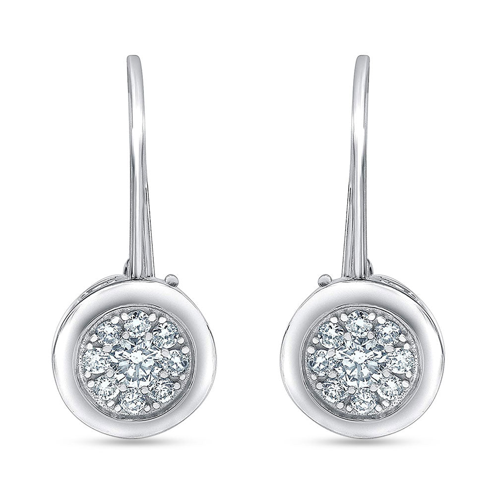 Ashley Stewart 0.50 Carat Lab Grown Diamond Dangle Earrings Gift Box Set