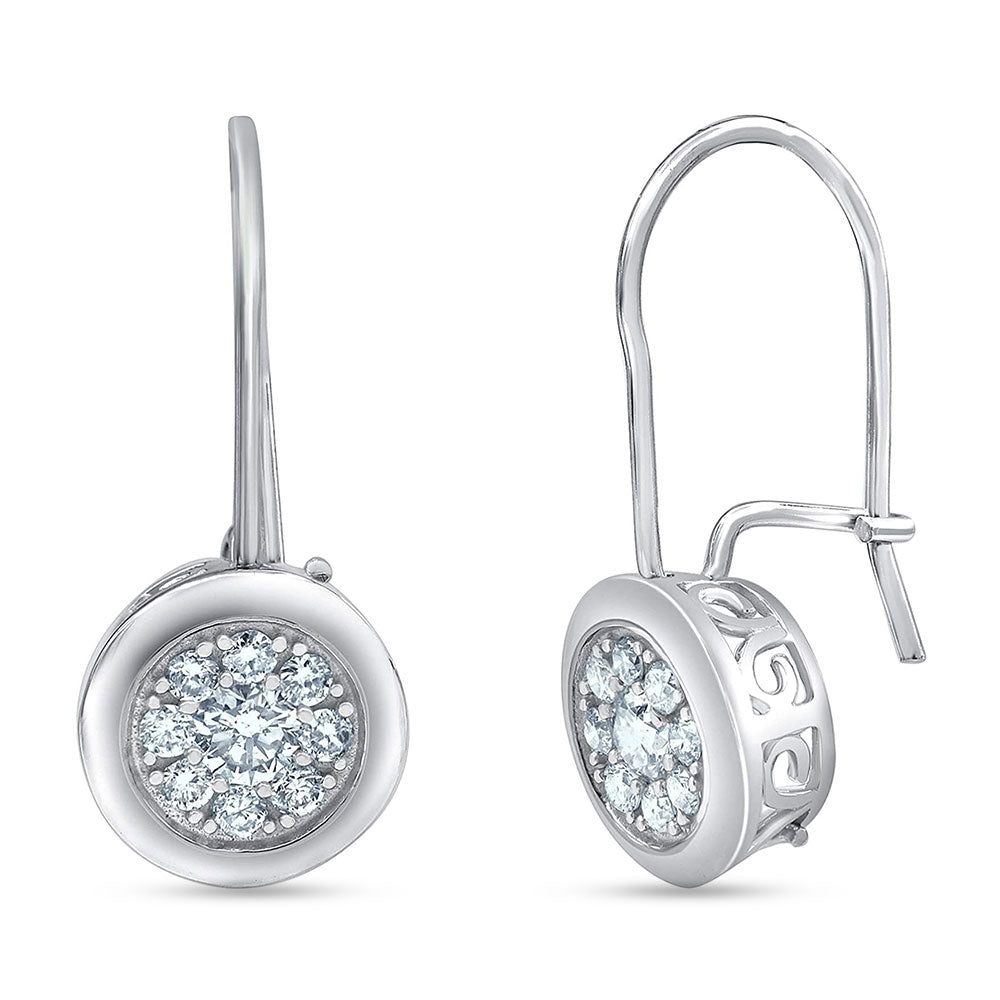 Ashley Stewart 0.50 Carat Lab Grown Diamond Dangle Earrings Gift Box Set
