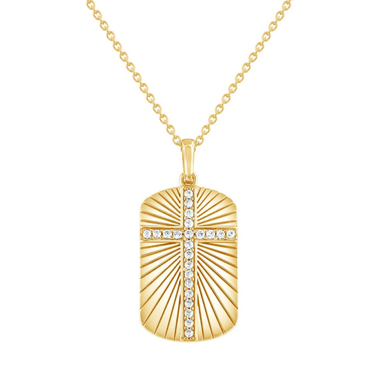 Ashley Stewart 0.25 Carat Lab Grown Diamond Cross Necklace