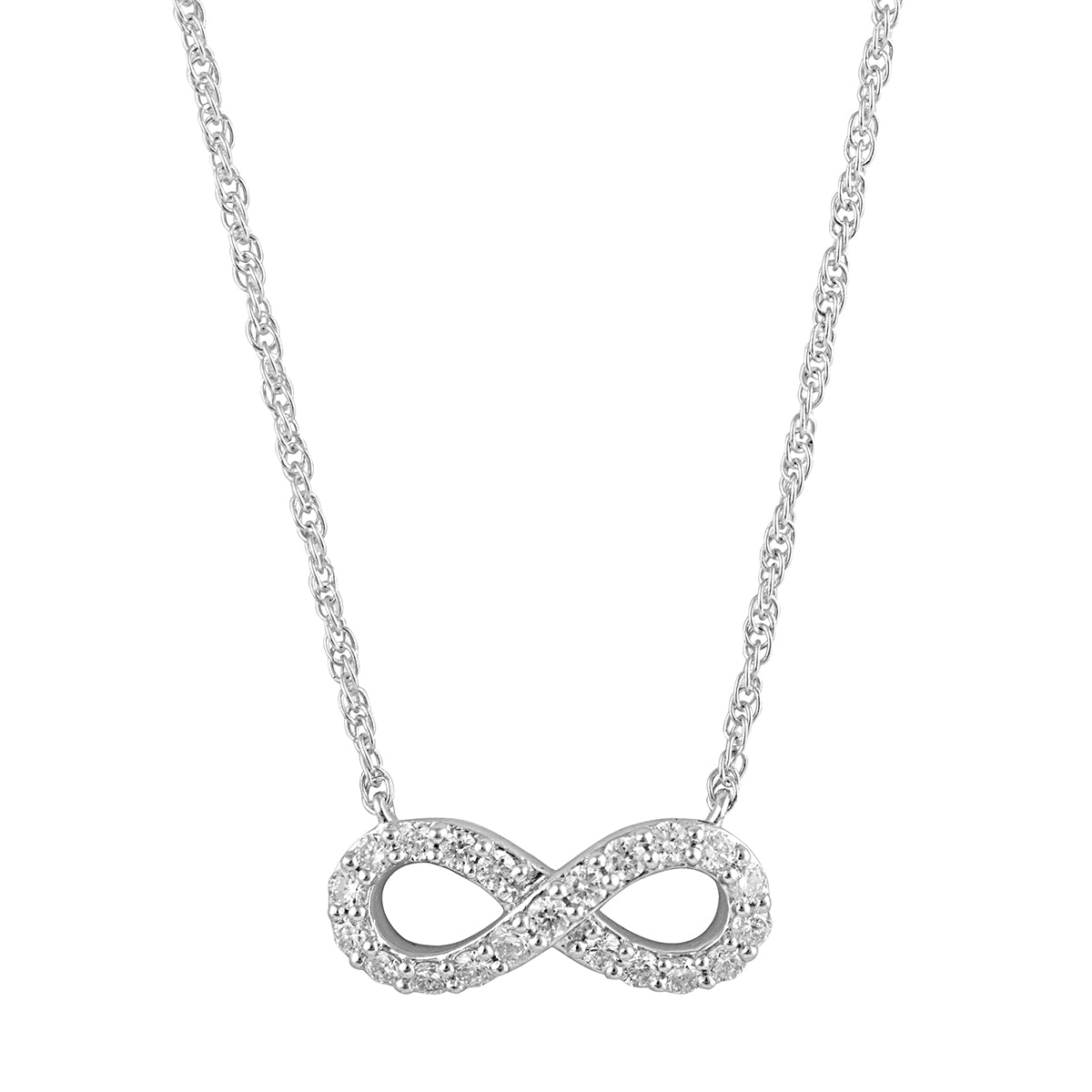Ashley Stewart 0.20 Carat Lab Grown Diamond Infinity Pendant Necklace