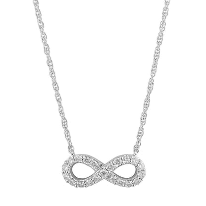 Ashley Stewart 0.20 Carat Lab Grown Diamond Infinity Pendant Necklace