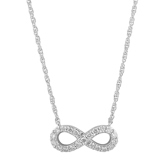 Ashley Stewart 0.20 Carat Lab Grown Diamond Infinity Pendant Necklace