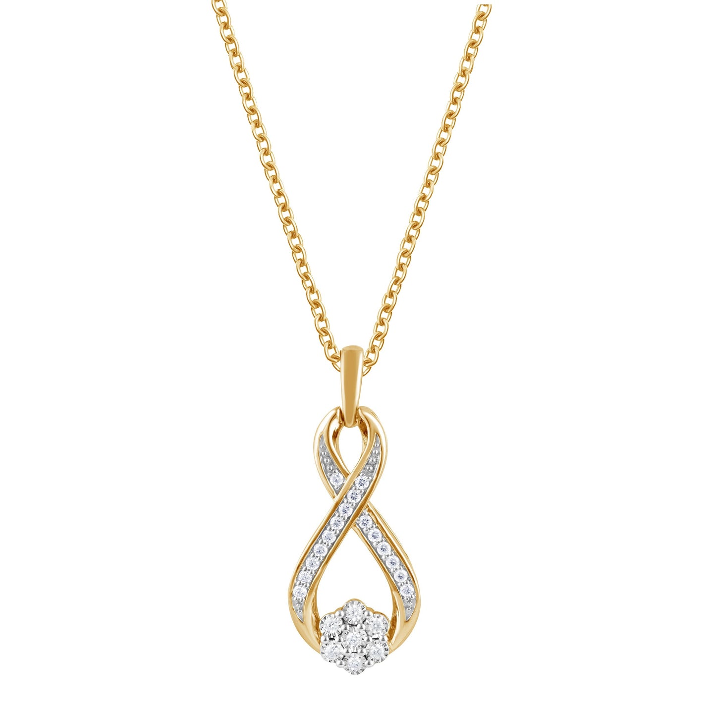Ashley Stewart 0.25 Carat Lab Grown Diamond Twisted Pendant Necklace