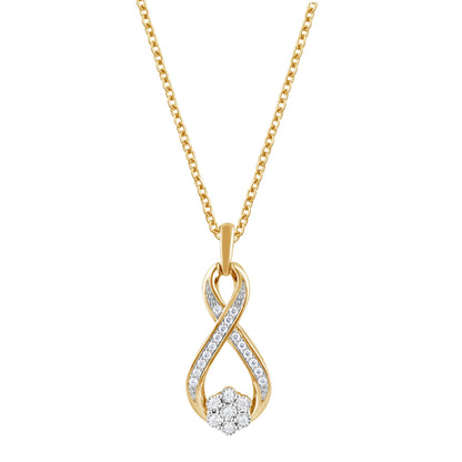 Ashley Stewart 0.25 Carat Lab Grown Diamond Twisted Pendant Necklace
