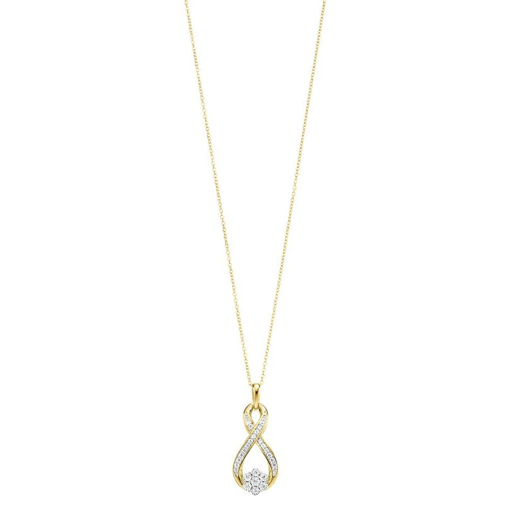 Ashley Stewart 0.25 Carat Lab Grown Diamond Twisted Pendant Necklace