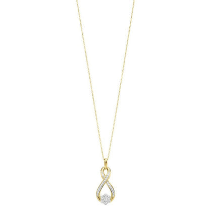 Ashley Stewart 0.25 Carat Lab Grown Diamond Twisted Pendant Necklace