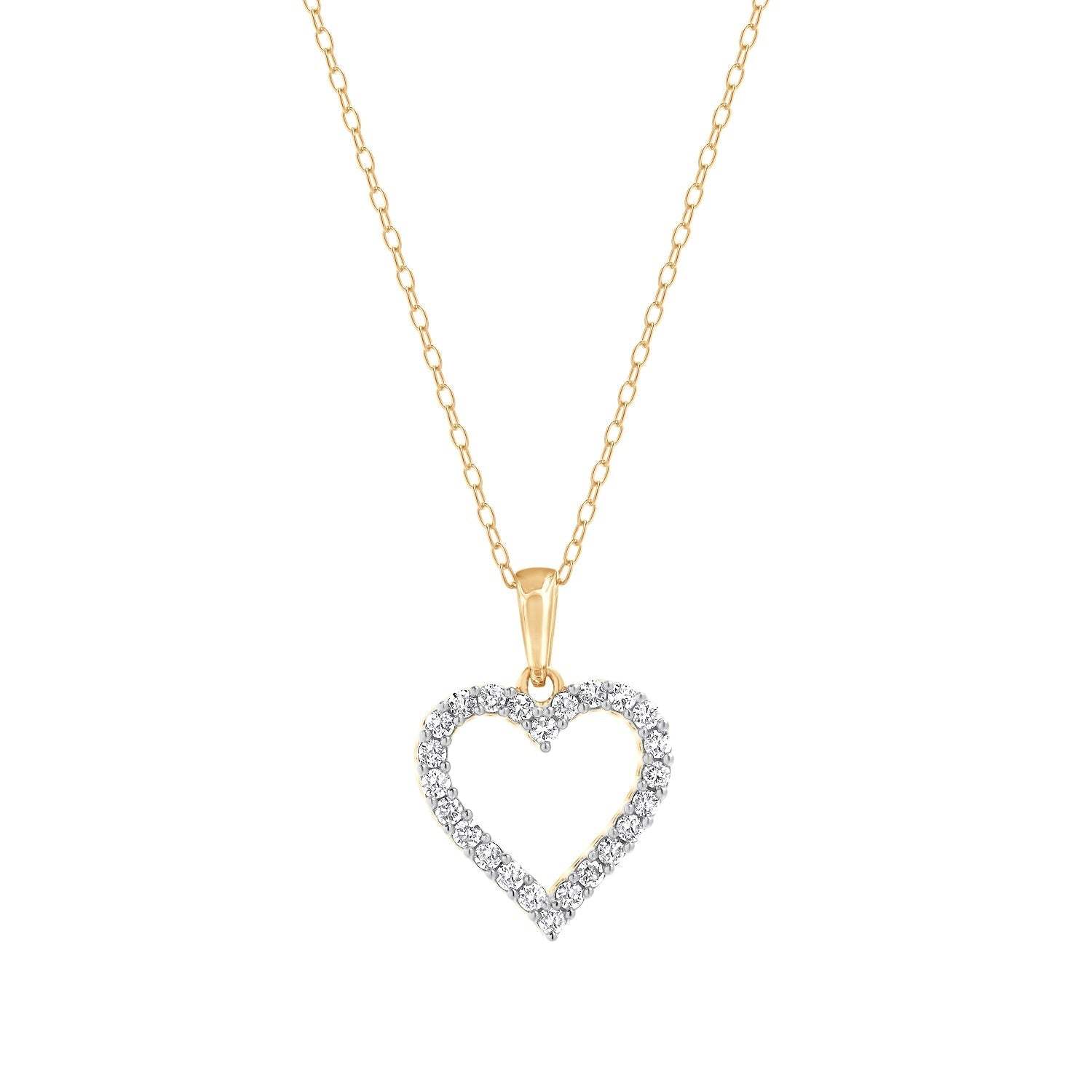Ashley Stewart 0.25 Carat Heart Lab Grown Diamond Necklace