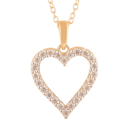 Ashley Stewart 0.25 Carat Heart Lab Grown Diamond Necklace
