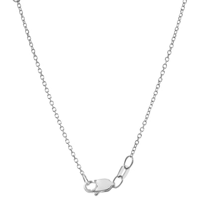 Ashley Stewart 1 Carat Lab Grown Sterling Silver Diamond Heart Pendant Necklace