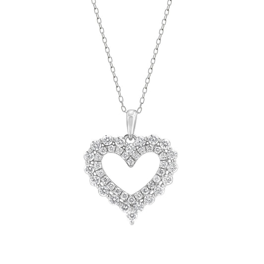 Ashley Stewart 1 Carat Lab Grown Diamond Heart Necklace