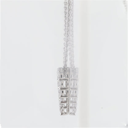 Ashley Stewart 1 Carat Lab Grown Diamond Heart Sterling Silver Necklace