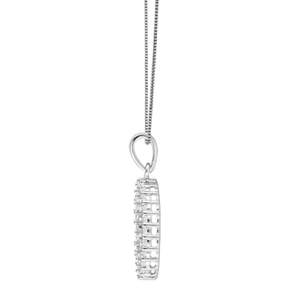 Ashley Stewart 0.33 Carat Lab Grown Diamond Circle Of Life Pendant Necklace in Sterli