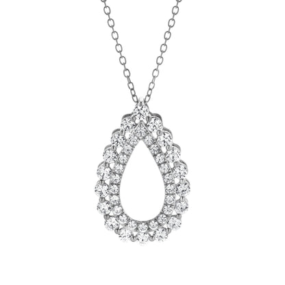 Ashley Stewart 1 Carat Lab Grown Diamond Teardrop Pendant Necklace