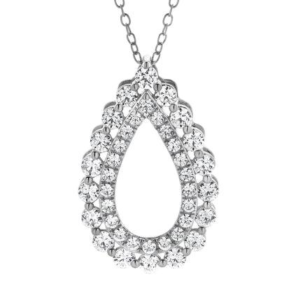 Ashley Stewart 1 Carat Lab Grown Diamond Teardrop Pendant Necklace