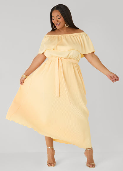 Ashley Stewart Off The Shoulder Satin Maxi Dress Amazon