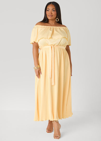 Ashley Stewart Off The Shoulder Satin Maxi Dress Amazon