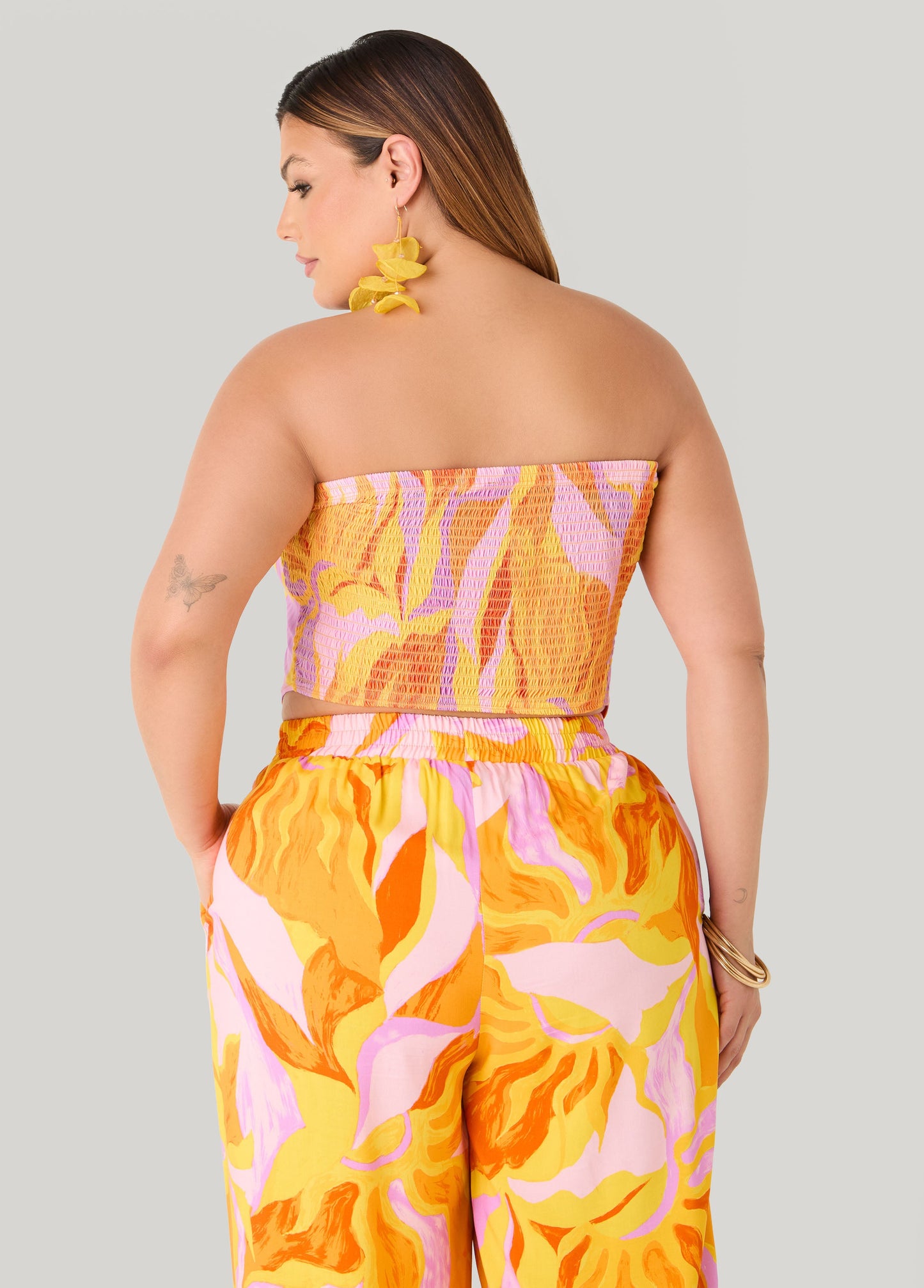 Ashley Stewart Swirl Print Tube Top Multi