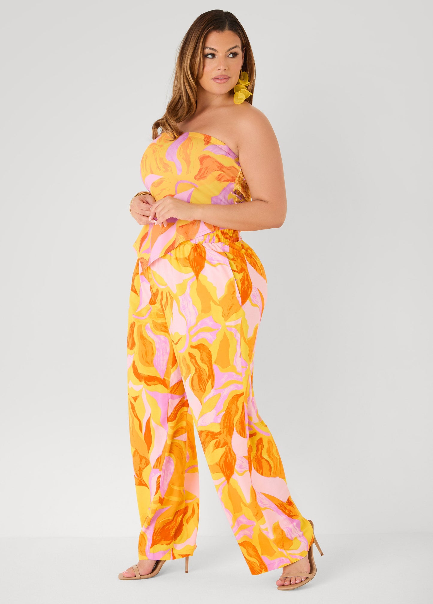 Ashley Stewart Swirl Print Tube Top Multi