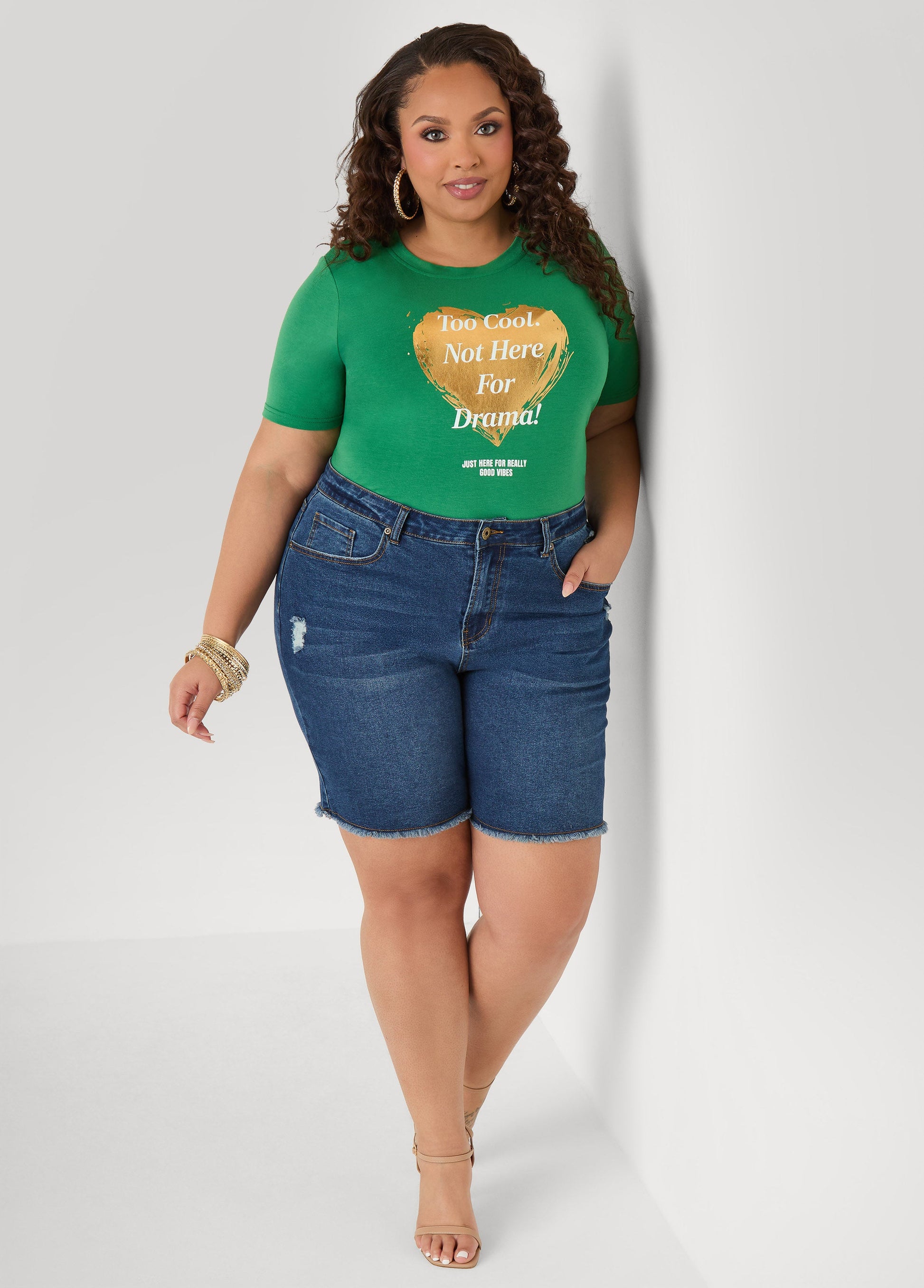 Ashley Stewart Not Here For Drama Graphic Tee Amazon
