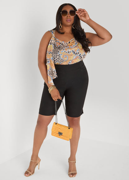 Ashley Stewart Draped Printed Tank Multi
