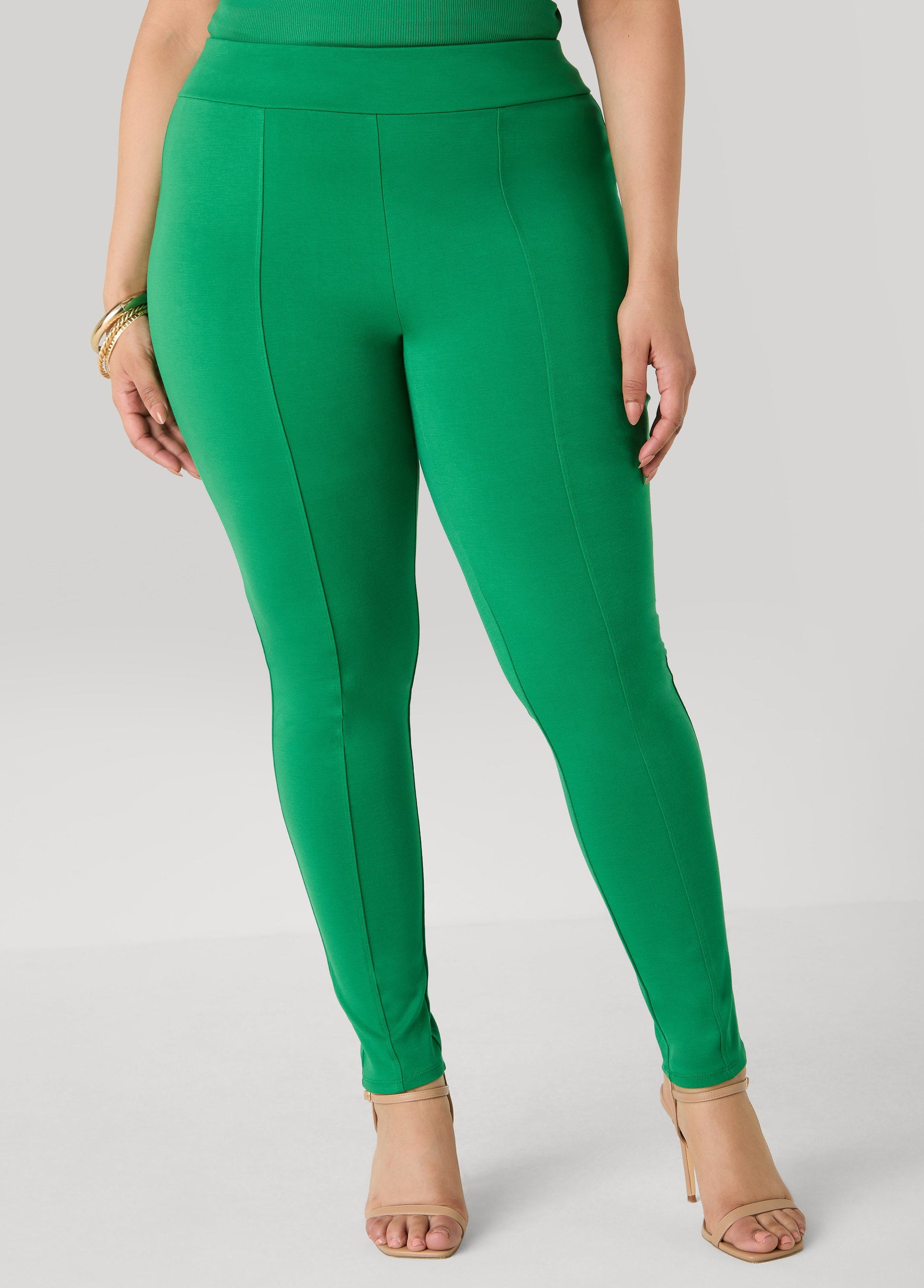 Ashley Stewart Ponte High Waist Seamed Leggings Amazon