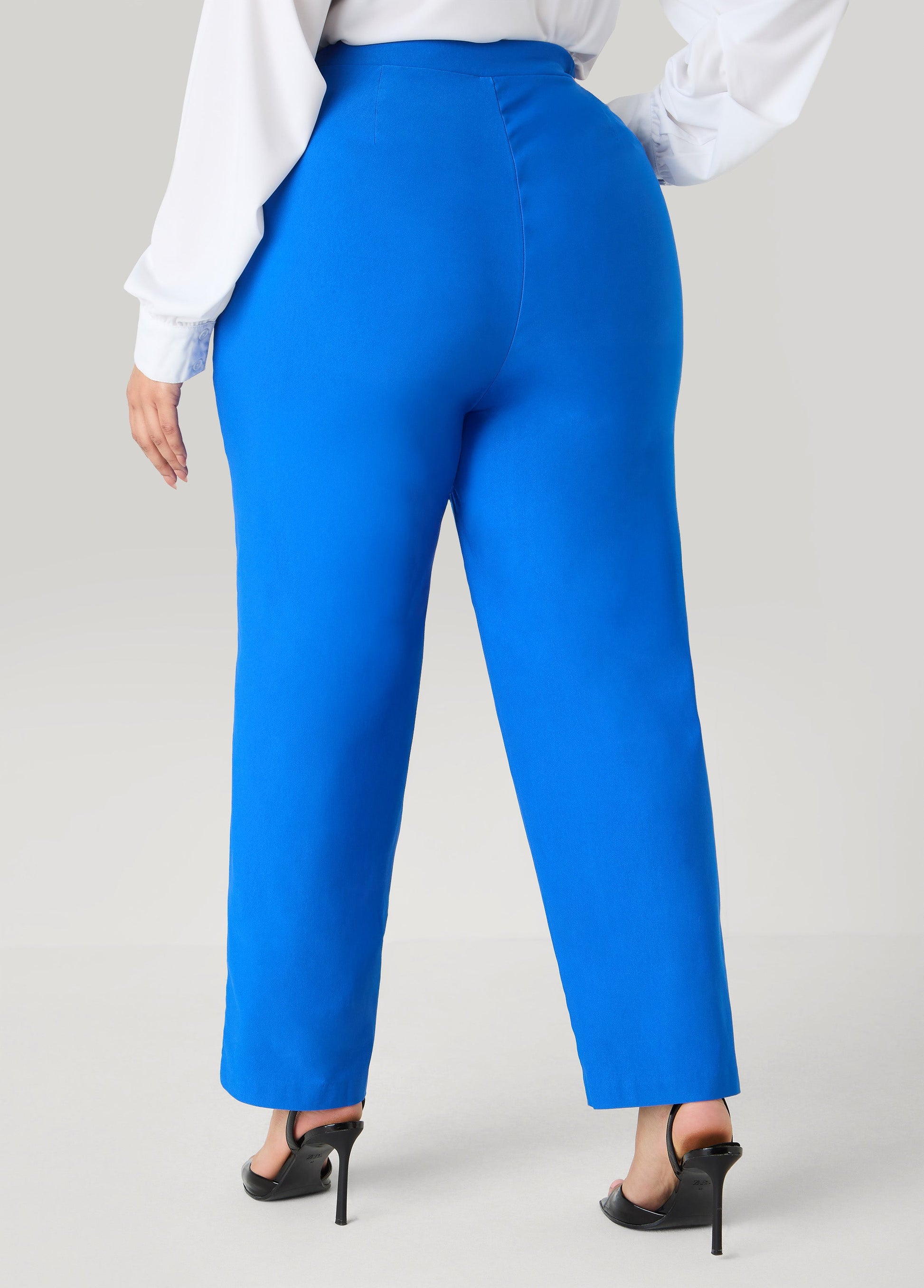 Ashley Stewart Millennium High Waist Trousers Victoria Blue