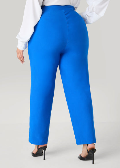 Ashley Stewart Millennium High Waist Trousers Victoria Blue