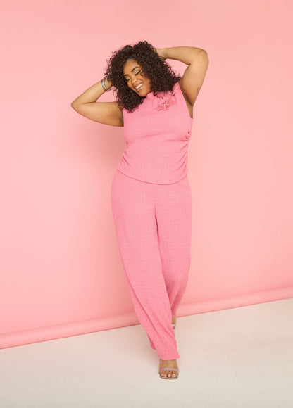 Ashley Stewart Textured Pull On Pants Confetti