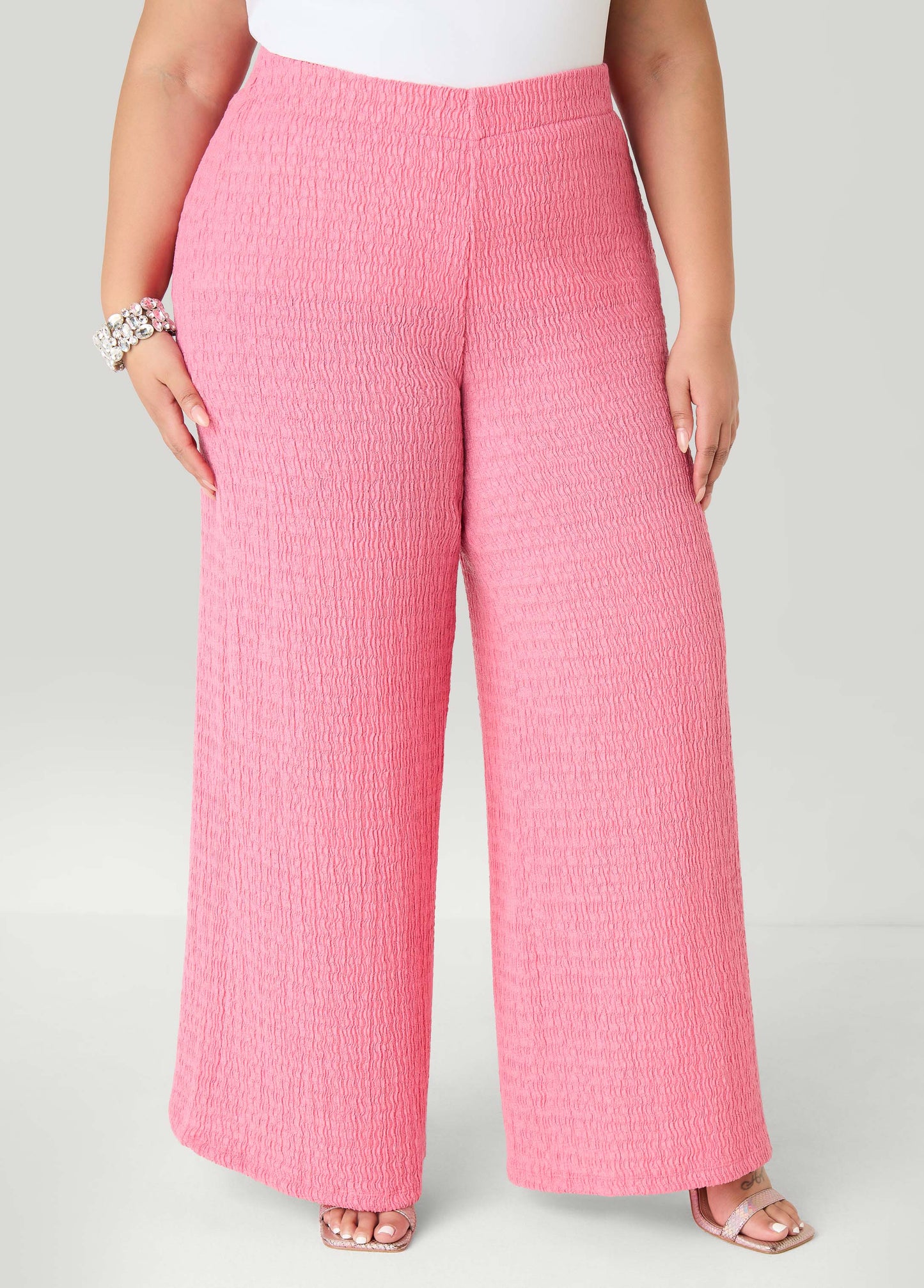 Ashley Stewart Textured Pull On Pants Confetti