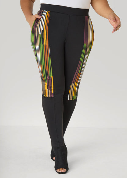 Ashley Stewart Striped Track Pants Multi
