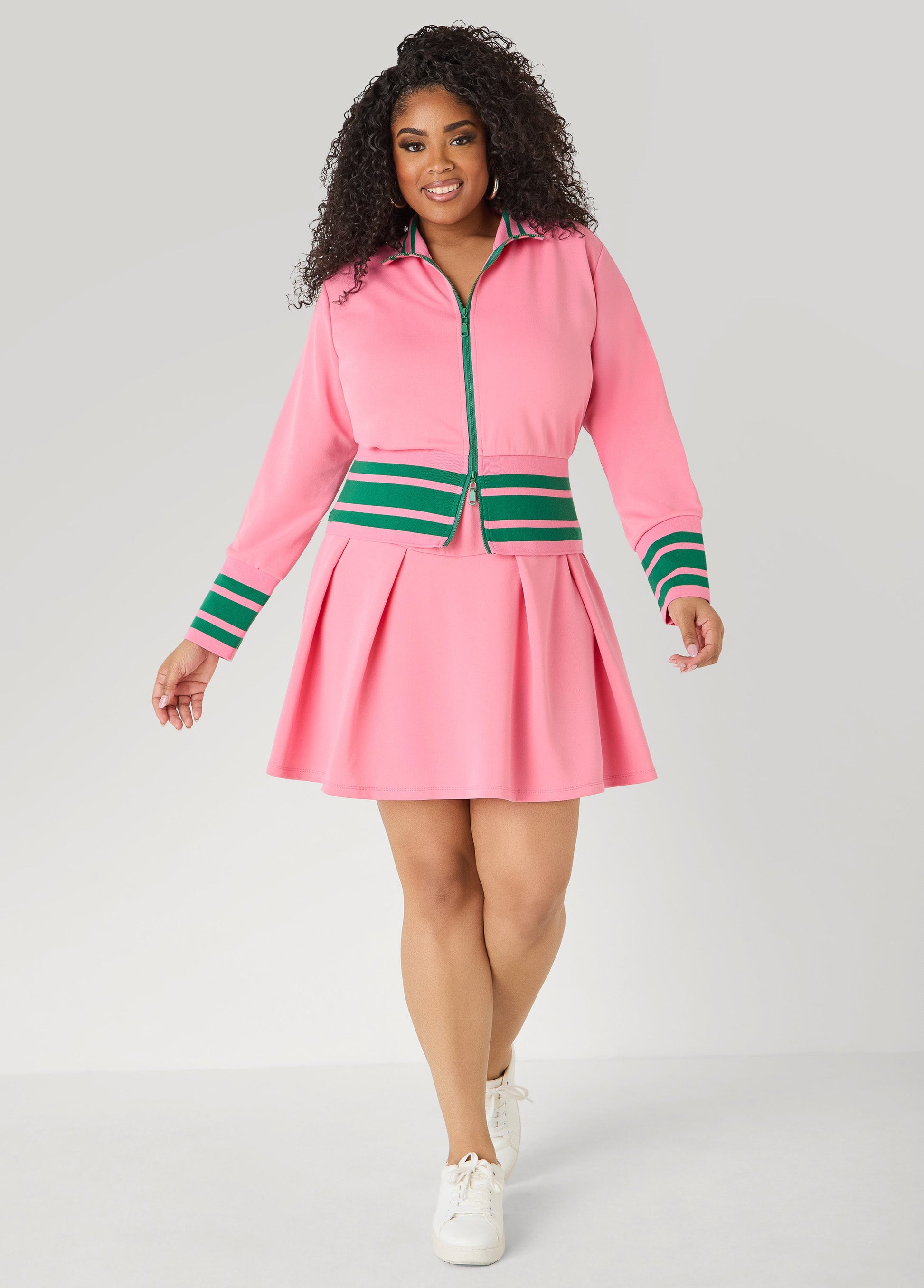 Ashley Stewart Pleated Tennis Skort Confetti