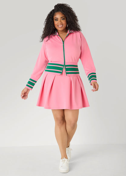 Ashley Stewart Pleated Tennis Skort Confetti