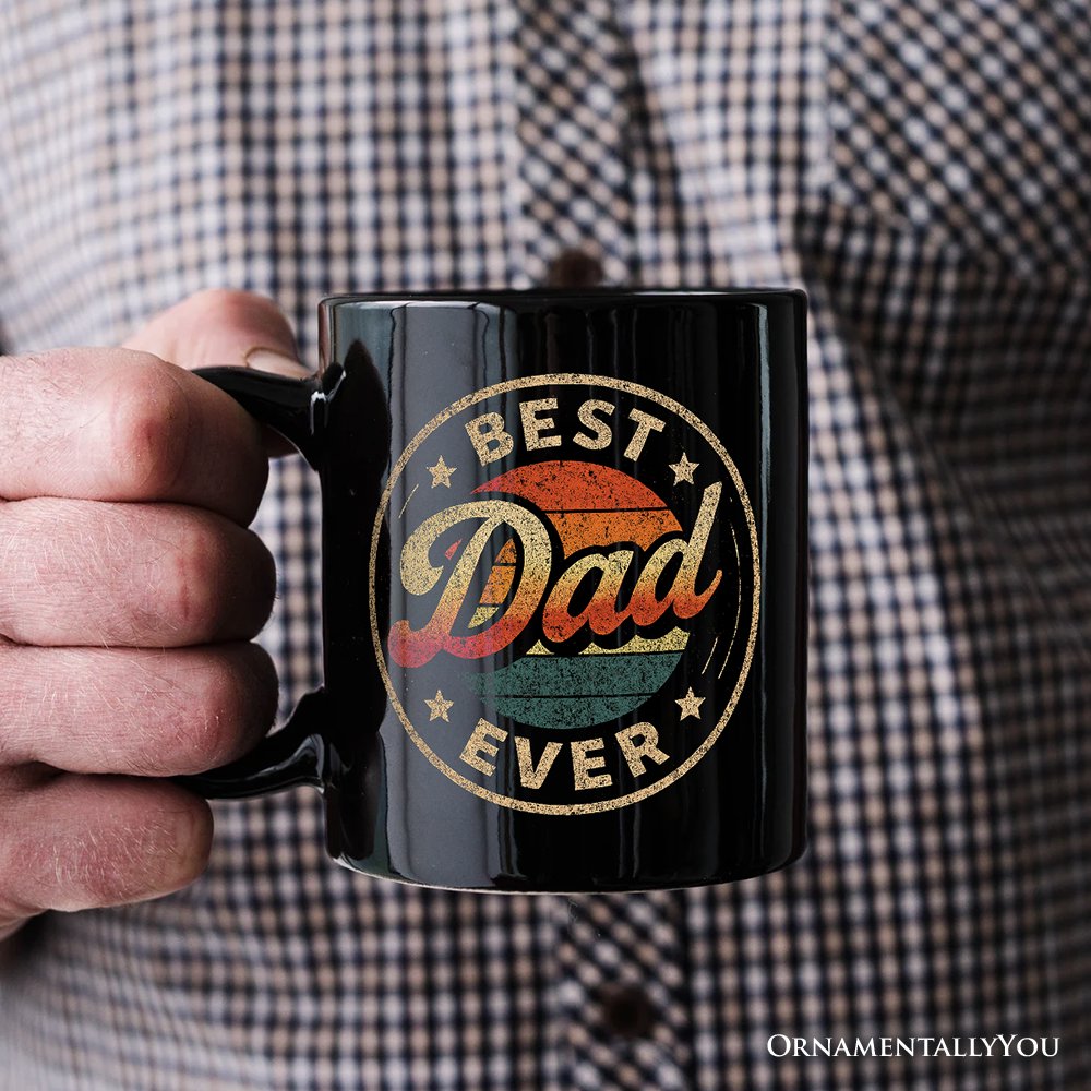Ashley Stewart Best Dad Ever Ceramic Mug Black