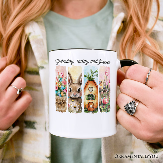 Ashley Stewart Yesterday Today Forever Ceramic Mug White