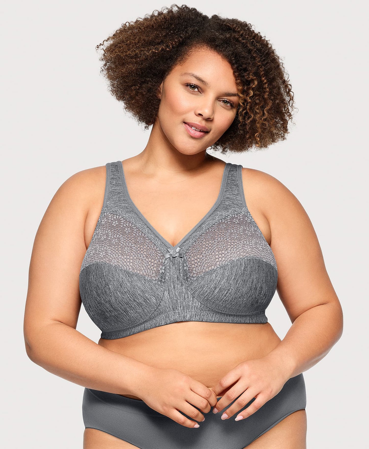 Ashley Stewart MagicLift Moisture Control Bra Gray Heather