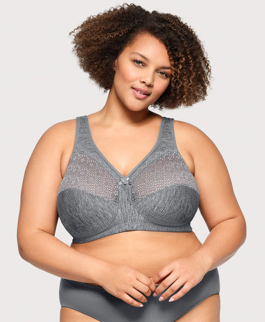 Ashley Stewart MagicLift Moisture Control Bra Gray Heather