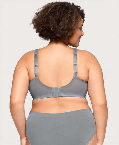 Ashley Stewart MagicLift Moisture Control Bra Gray Heather