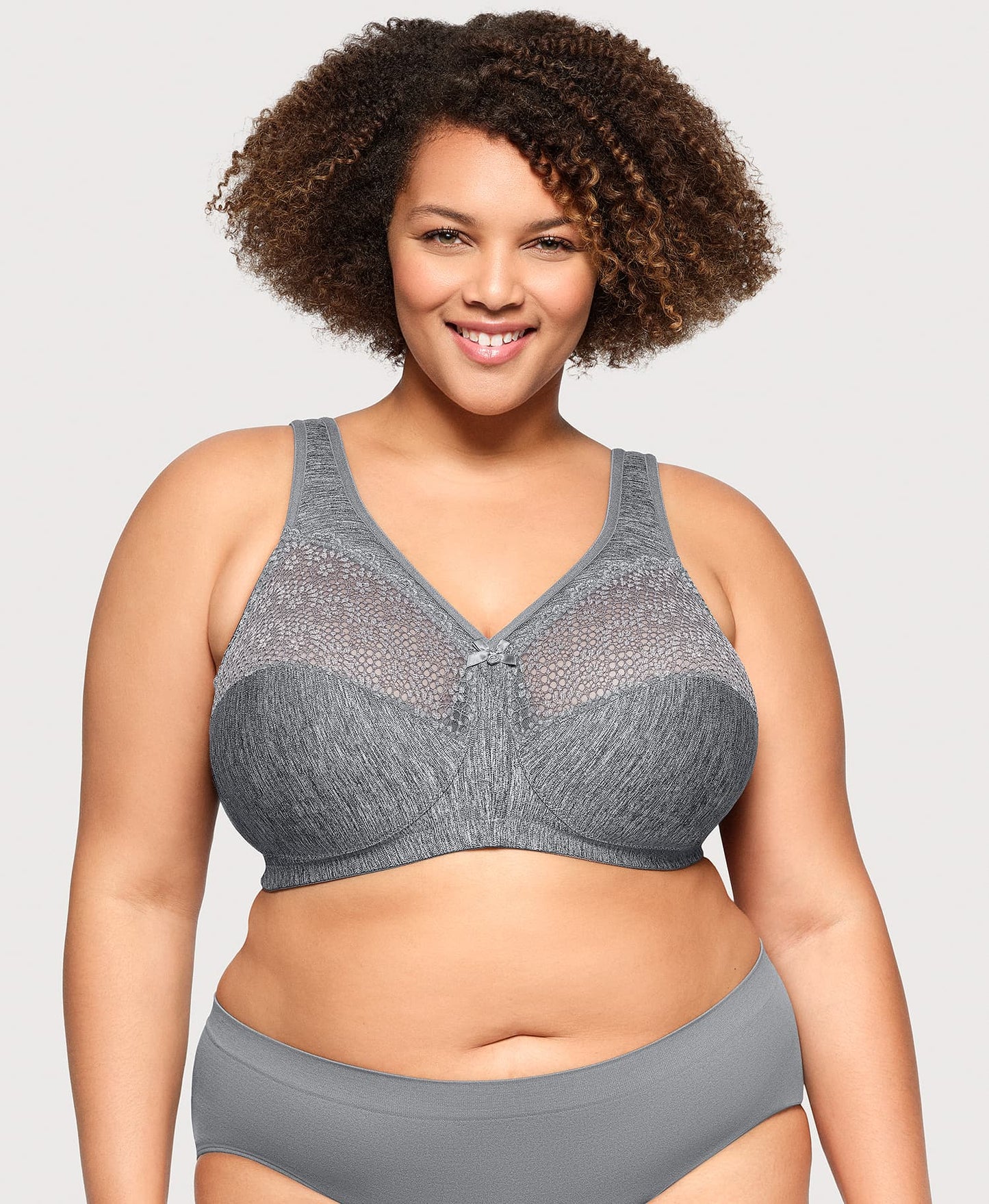 Ashley Stewart MagicLift Moisture Control Bra Gray Heather