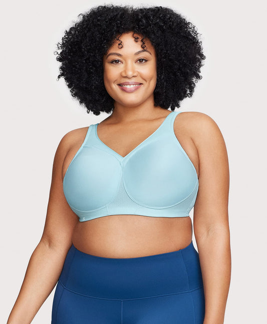 Ashley Stewart MagicLift Seamless Sports Bra Frosted Frosted Aqua