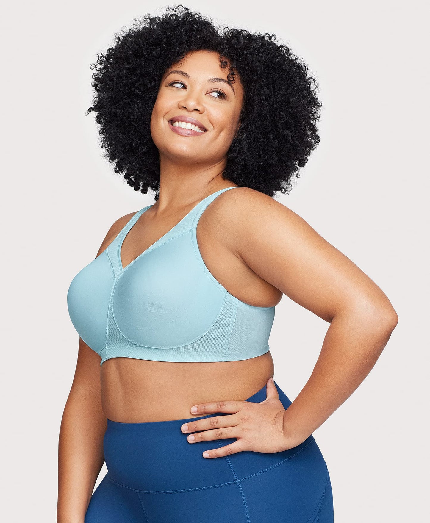 Ashley Stewart MagicLift Seamless Sports Bra Frosted Frosted Aqua