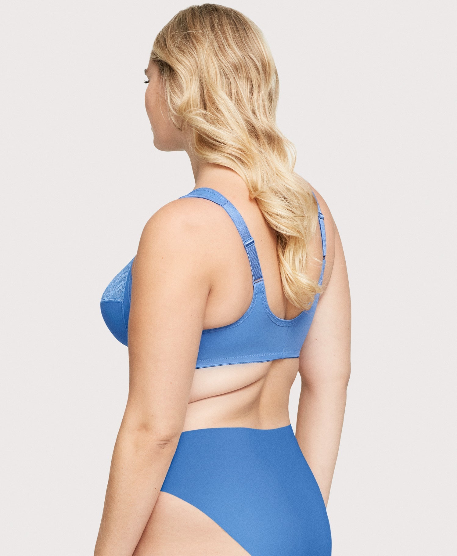 Ashley Stewart Front-Closure WonderWire Bra Blue Azure