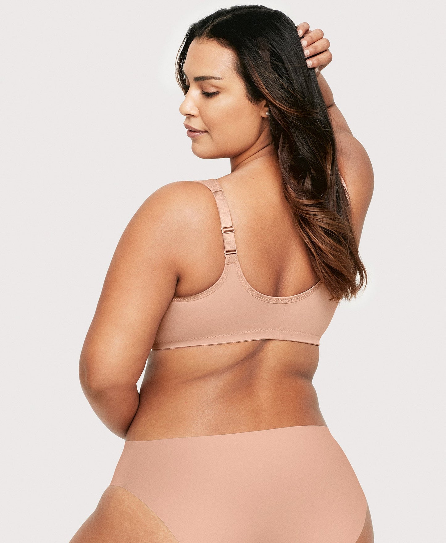 Ashley Stewart Front-Closure WonderWire Bra Cappuccino