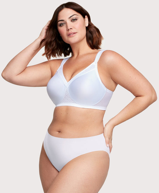 Ashley Stewart MagicLift Seamless Support T-Shirt Bra White