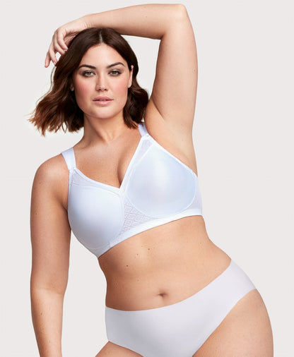 Ashley Stewart MagicLift Seamless Support T-Shirt Bra White