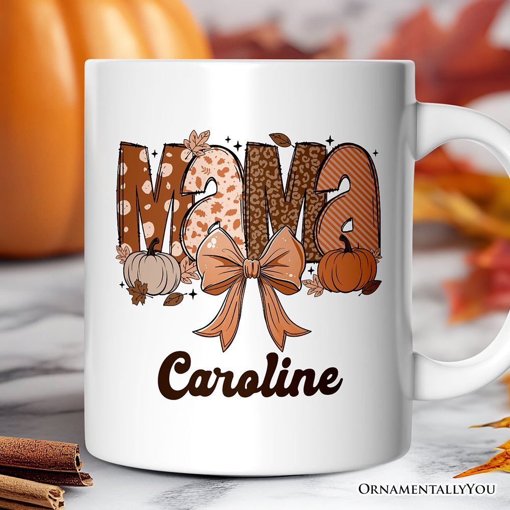 Ashley Stewart Pumpkin Mama Ceramic Mug White