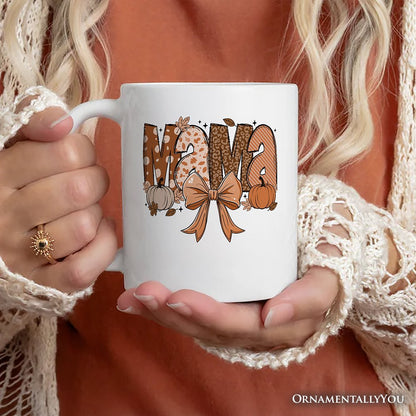 Ashley Stewart Pumpkin Mama Ceramic Mug White